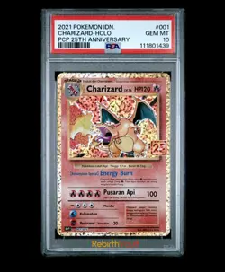 PSA 10 Charizard 001/025 25th Anniversary Pokemon cards Indonesia (Bahasa) 2021 - Image 1