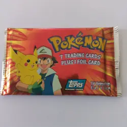 Pokemon Topps Blue Label 7 Trading Cards Plus 1 Foil Card Sealed Pack Box Fresh - Image 3