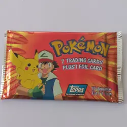 Pokemon Topps Blue Label 7 Trading Cards Plus 1 Foil Card Sealed Pack Box Fresh - Image 5