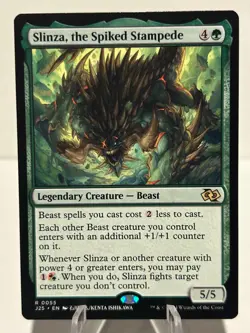 Slinza, the Spiked Stampede (Anime) 55 R Foundations Jumpstart NM MTG - Image 1