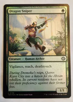 Dragon Sniper Tarkir: Dragonstorm Foil NM+ - Image 1
