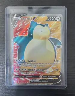 Pokemon Snorlax V Full Art Holo Ultra Rare 197/202 Sword & Shield - Image 1