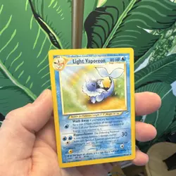 Pokemon Light Vaporeon Neo Destiny Uncommon 80 HP Stage 1 52/105 Regular Card - Image 1