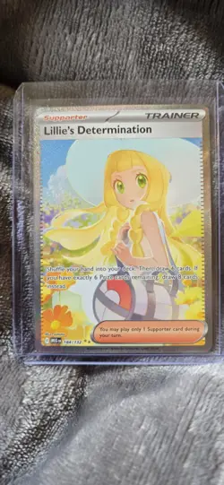 Pokemon Lillie's Determination Full Art Trainer Ultra Rare Holo MEG 184/132 - Image 1