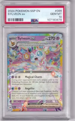 2024 Pokemon Surging Sparks Sylveon Ex #086/191 PSA 10 - Image 1