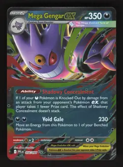 Mega Gengar EX 056/094 Pokemon Phantasmal Flames Holo Full Art Card - Image 1