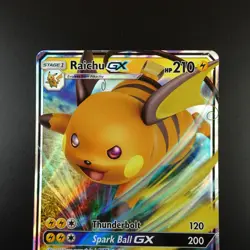Raichu GX SM213 Pokemon Hidden Fates Promo Holo Full Art Card - Image 2