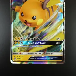 Raichu GX SM213 Pokemon Hidden Fates Promo Holo Full Art Card - Image 3
