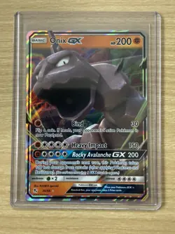 Pokemon TCG Onix GX 36/68 Full Art Holo Rare Card Hidden Fates - NM - Image 4