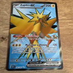 Zapdos EX 192/165 Holo Pokemon TCG Sv: Scarlet & Violet 151 - Image 1