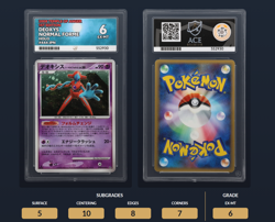 Pokemon TCG Deoxys holo #444 Temple of Anger 1st Edition 2008 Ace Grading 6 - Image 1