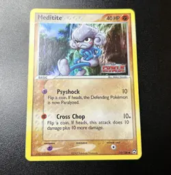 Pokemon Meditite 55/108 EX Power Keepers Reverse Holofoil Rare LP 5/97 - Image 1