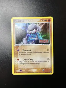 Pokemon Meditite 55/108 EX Power Keepers Reverse Holofoil Rare LP 5/97 - Image 2