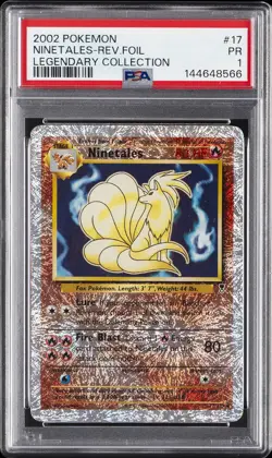 2002 POKEMON LEGEND COLL #17 NINETALES-REVERSE FOIL PSA 1 - Image 1