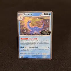 Aurorus Promo Card Cosmo Holo Pokemon Perfect Order Stamped 024/088 Barnes Noble - Image 1