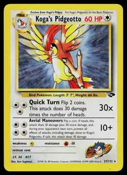 Pokemon Card - Koga's Pidgeotto Gym Challenge 27/132 Rare - Image 1