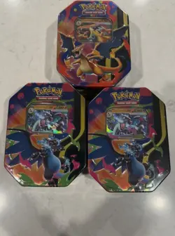 Pokemon TCG - Mega Charizard Tin X EX - NEW & SEALED! FAST SHIPPING. Lot of 3 - Image 1