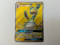 Pokemon Ampharos GX Ultra Rare Full Art Holo 163/181 Sm-Team Up NM - Image 1