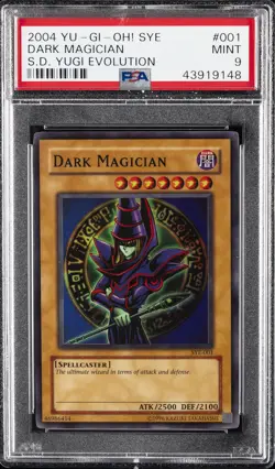2004 SYE YU-GI-OH! STARTER DECK YUGI EVOLUTION #001 DARK MAGICIAN PSA 9 - Image 1
