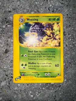 Pokemon TCG Cards Weezing 70/165 Expedition Rare EXC - Image 3