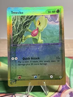 Treecko 80/97 EX Dragon Reverse Holo Foil E Series Pokemon Card TCG MP - Image 1