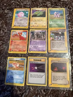 166 Pokemon Cards WOTC/e-Reader – Vintage Mixed Lot Binder Collection Base Set + - Image 5