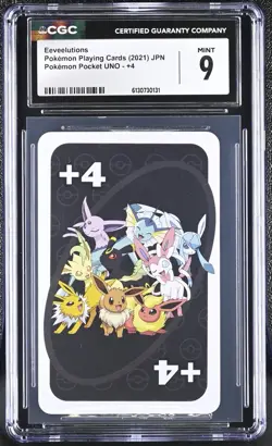 CGC 9 MINT Eeveelutions Pokemon Pocket UNO Card - Image 1
