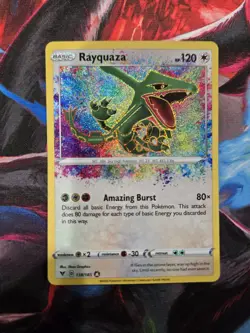 Rayquaza 138/185 Swsh04: Vivid Voltage Amazing Rare Holo Pokemon Card NM - Image 1