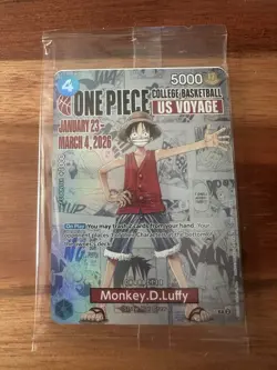 Bandai Namco One Piece Card Game Monkey D. Luffy US Voyage Promo P-055 - Image 1