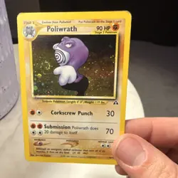 Pokemon Poliwrath Neo Discovery Holo Rare 90 HP Stage 2 9/75 2001 Tadpole Card - Image 1