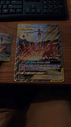 JUMBO Espeon & Deoxys GX Black Star Promo SM240 Pokemon Oversized card - Image 1