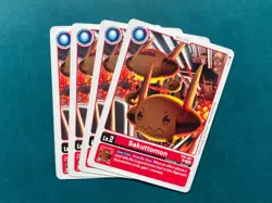 Sakuttomon EX6-001 Infernal Ascension Playset Digimon Card Game x4 - Image 1