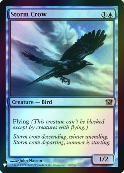 MTG Storm Crow Foil ** The List ** English (NM) - Image 1