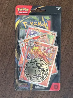 Pokemon ME02 Phantasmal Flames Premium Checklane Blister Pack (Blaziken) Sealed - Image 1