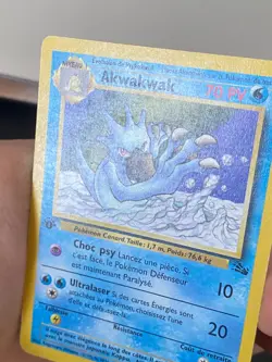 CARTE POKEMON AKWAKWAK 35/62 EDITION 1 FR UNCO WIZARDS FOSSILE - TBE+ - Image 2