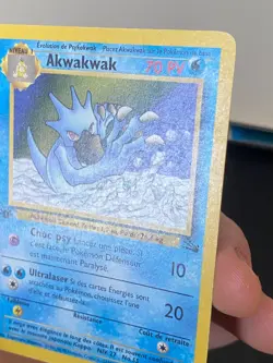 CARTE POKEMON AKWAKWAK 35/62 EDITION 1 FR UNCO WIZARDS FOSSILE - TBE+ - Image 3
