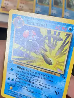 CARTE POKEMON TENTACRUEL 44/62 EDITION 1 FR UNCO WIZARDS FOSSILE - TBE/EXC - Image 2