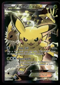 Pikachu EX XY124 Promo XY Alternate Art Pokemon LP - Image 1