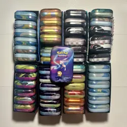 EMPTY Pokemon Mini Tin (49 Tin Lot) TINS ONLY - Image 2
