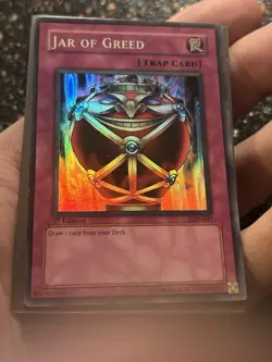 Yugioh Jar Of Greed LON 1st Edition Super Rare LP - Image 2