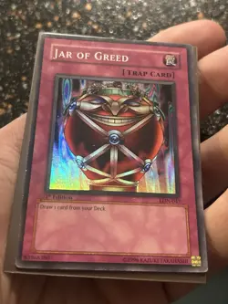 Yugioh Jar Of Greed LON 1st Edition Super Rare LP - Image 4