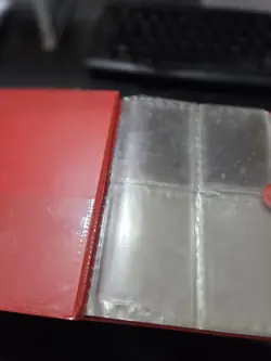 #1 Vintage 1999 Pokemon Pikachu Red Binder TCG Album Snap With Notepad Holder EM - Image 2