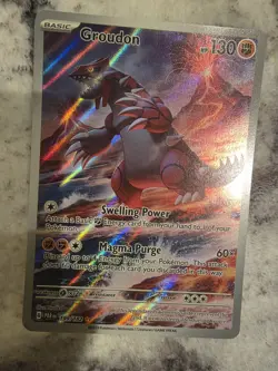 Pokemon TCG Groudon Paradox Rift Holo Card 199/182 Illustration Rare Mint - Image 2