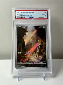 2024 Pokemon POKEMON TEF EN MELTAN ILLUSTRATION RARE 179/162 PSA 9 - Image 1