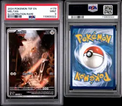 2024 Pokemon POKEMON TEF EN MELTAN ILLUSTRATION RARE 179/162 PSA 9 - Image 5