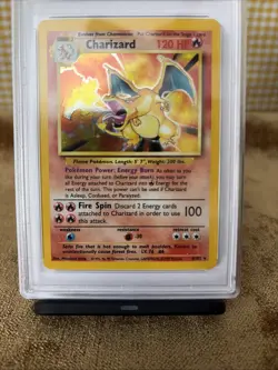1999 RARE POKEMON BASE SET UNLIMITED CHARIZARD HOLO #4 PSA 7 NEAR MINT ENGLISH!! - Image 4