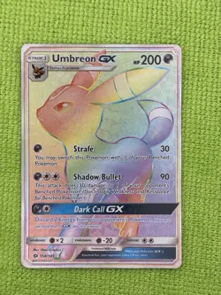 Pokemon Umbreon GX Secret Rare Full Art Holo SM Base Set 154/149 200 HP - Image 1