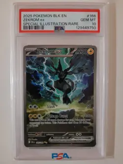 Pokemon TCG Zekrom EX 166/86 SIR Black Bolt Scarlet and Violet PSA 10 - Image 1