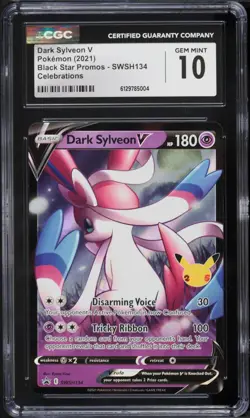 2021 Pokemon Celebrations Dark Sylveon V #SWSH134 CGC 10 - Image 1