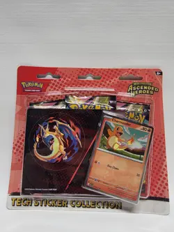 Pokemon Tech Sticker Collection 5 Pack Charmander Gastly Sealed Bundle - Image 2